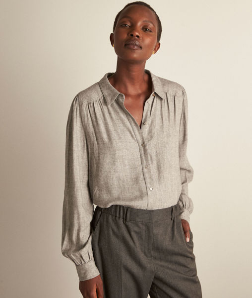 Picture of CADIX FLECKED GREY FLUID SHIRT